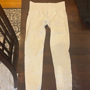 Gymshark Light Gray Textured Leggings